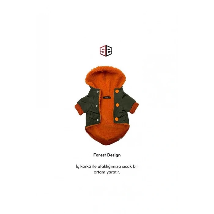Forest Design Köpek Montu Navy Yeşil Köpek Kıyafeti