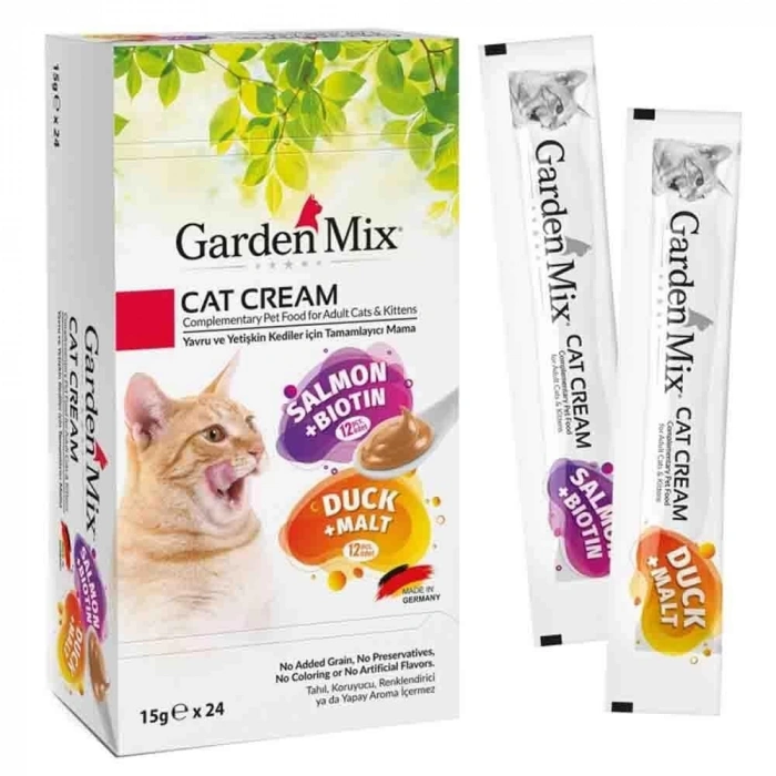 Garden Mix Somonlu ve Ördekli Krema Kedi Ödül Maması 15gr (24lü)