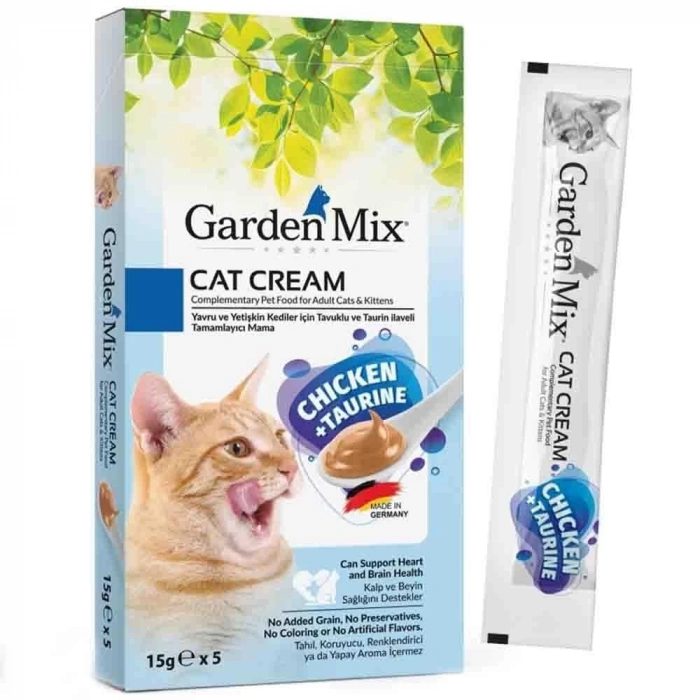 Garden Mix Taurin ve Tavuklu Krema Kedi Ödül Maması 15gr (5li)