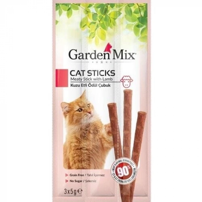 Gardenmix Kuzu Etli Kedi Stick Ödül 3*5 Gr