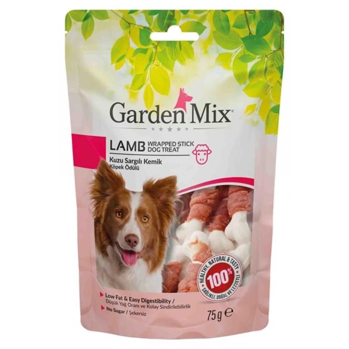 Gardenmix Kuzu Sargılı Kemik Köpek Ödül Maması 75gr