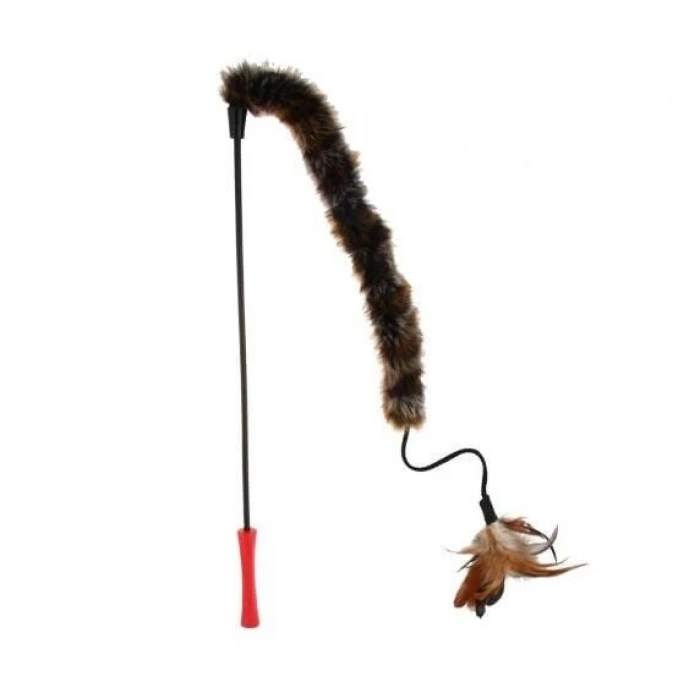 Gigwi 7014 Feather Teaser Kedi Oltası Kuyruklu Doğal Tüy