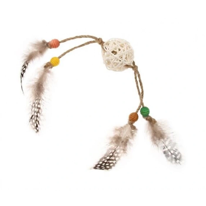 Gigwi Ahşap Toplu Kahverengi Tüylü Kedi Oyuncagı