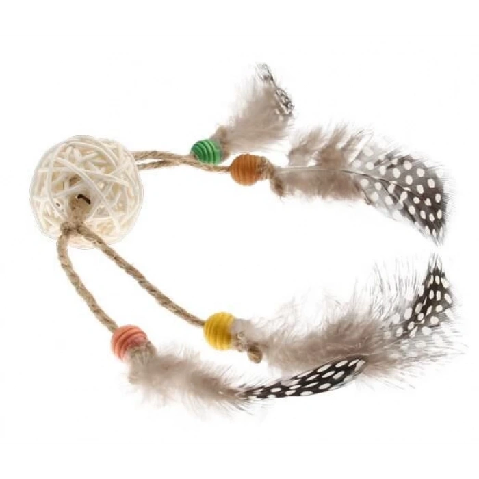 Gigwi Ahşap Toplu Kahverengi Tüylü Kedi Oyuncagı