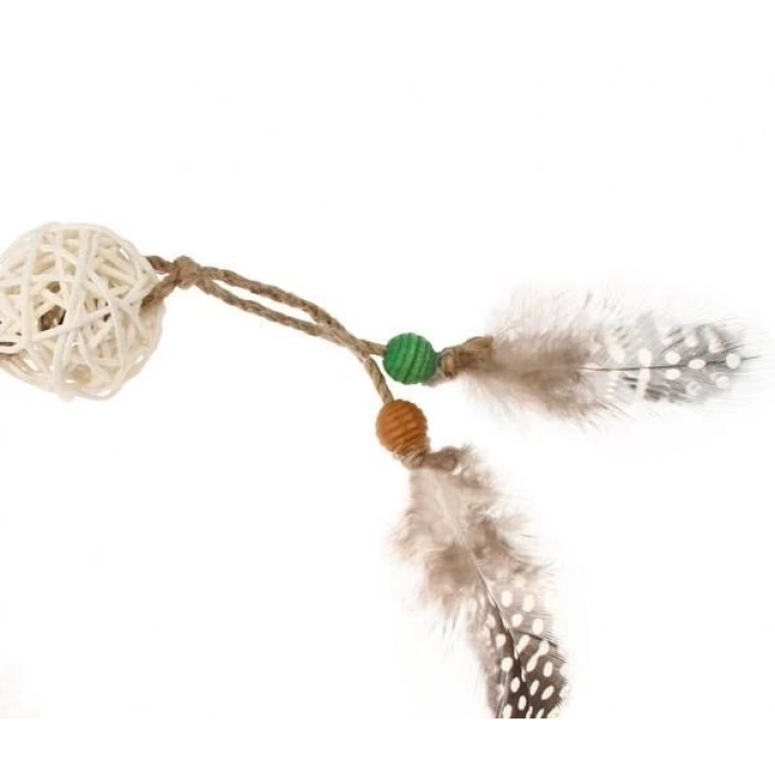 Gigwi Ahşap Toplu Kahverengi Tüylü Kedi Oyuncagı