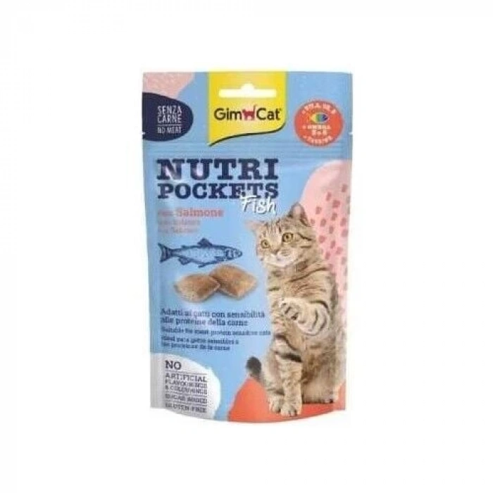 Gimcat Nutripockets Balıklı ve Somonlu 60Gr