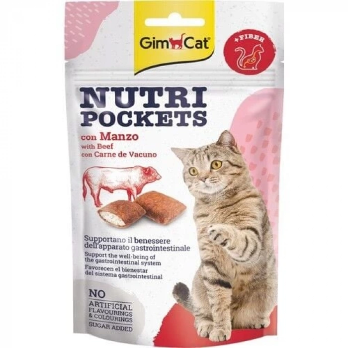 Gimcat Nutripockets Kedi Ödülü Biftekli Malt 60 Gr