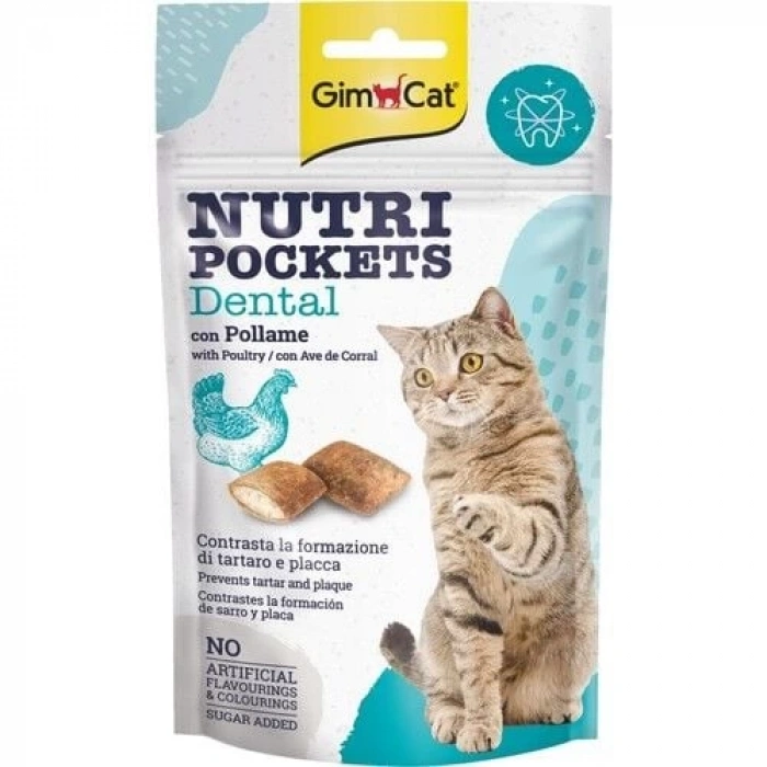 GimCat Nutripockets Kedi Ödülü Dental 60 Gr