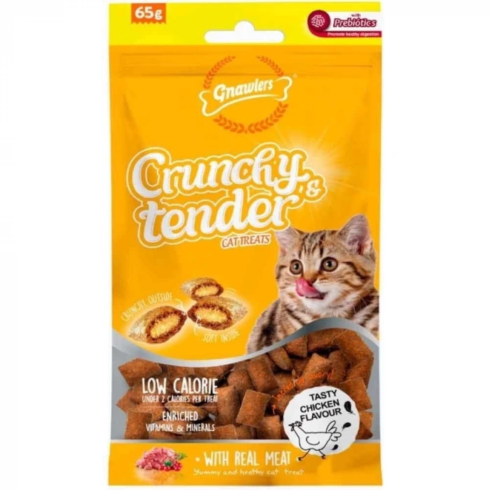 Gnawlers Kedi Ödülü Crunchy & Tender Tavuklu 65 Gr