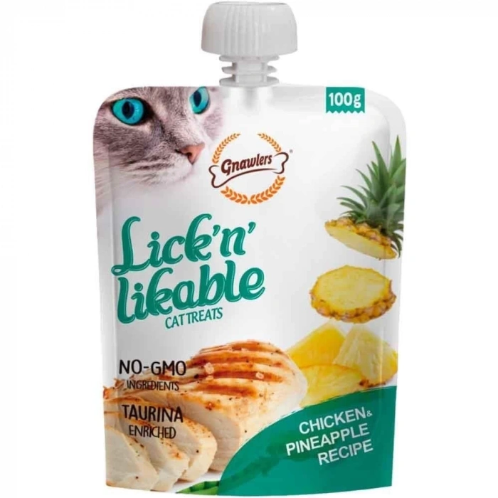 Gnawlers Kedi Ödülü Tavuk ve Ananas Aromalı 100 Gr
