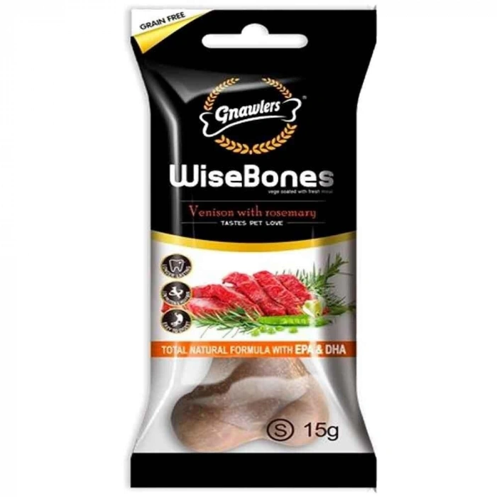 Gnawlers Köpek Ödül Kemiği Geyikli ve Biberiyeli 15 Gr