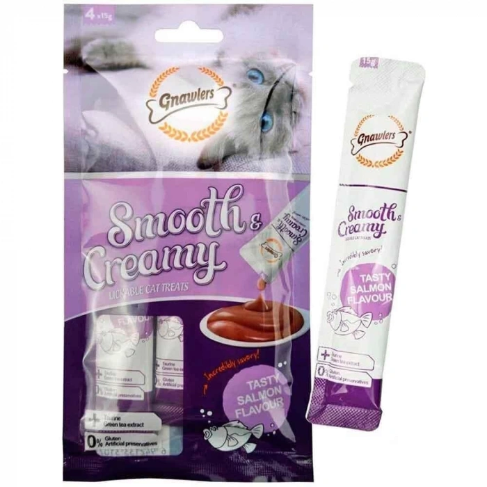Gnawlers Krema Kedi Ödülü Somonlu 4x15 Gr