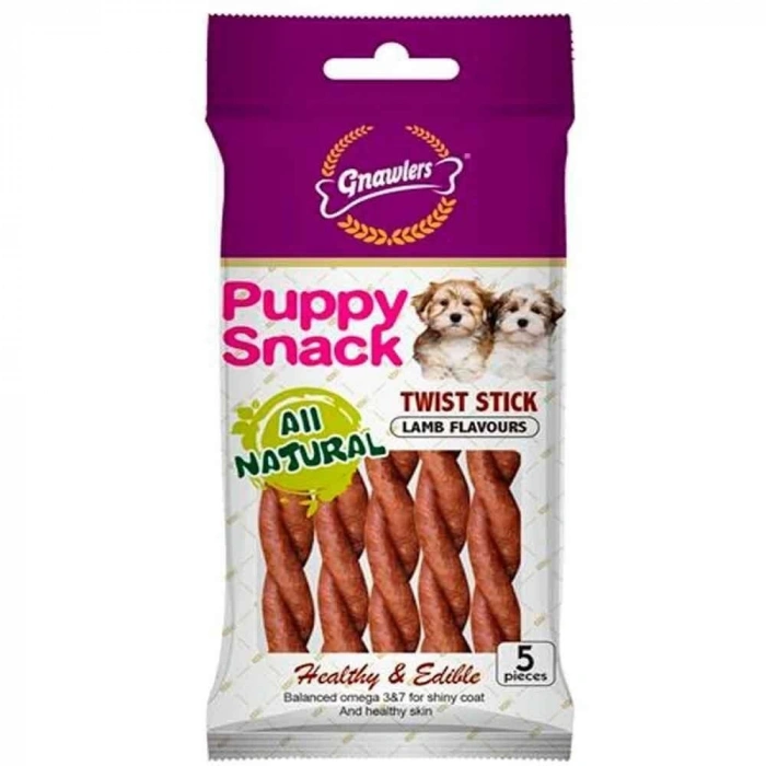 Gnawlers Twist Stick Kuzu Etli Köpek Ödülü 5li Paket
