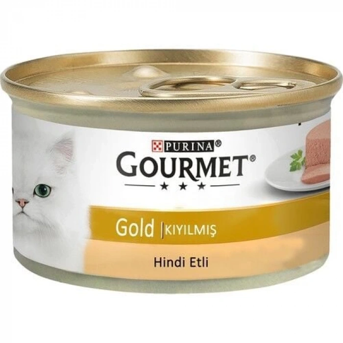 Gourmet Gold Hindi Etli Kıyılmış Kedi Konservesi 85 Gr