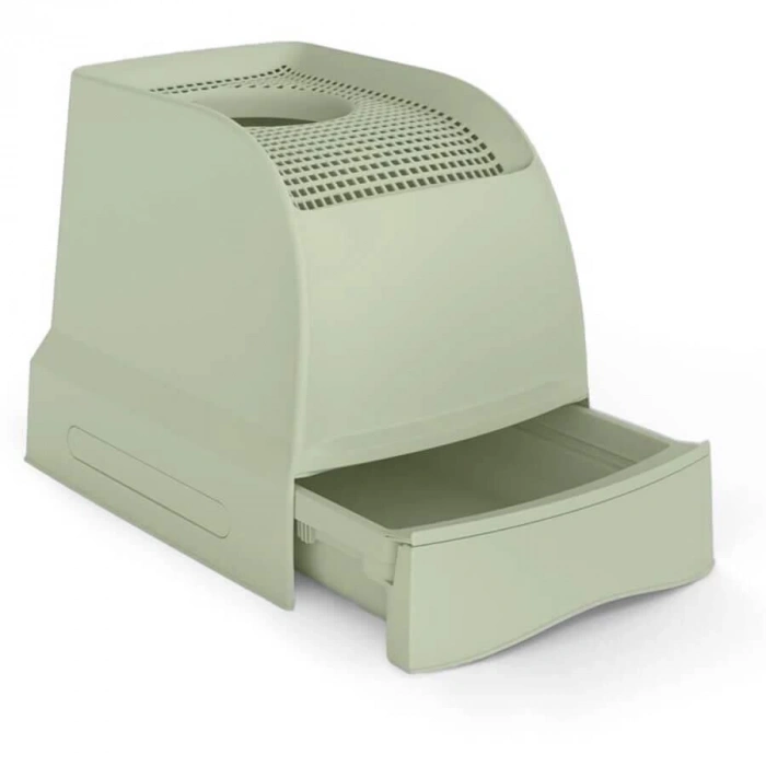 Imac Frida Üstten Girisli Elekli ve Çekmeceli Kedi Tuvaleti Yeşil