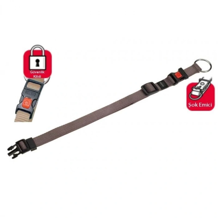 Karlie Kilitli Köpek Boyun Tasması 20-35cm/10mm Gri Xsmall