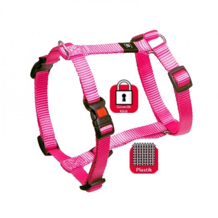 Karlie Kilitli Köpek Göğüs Tasması XL 90-120cm Pembe