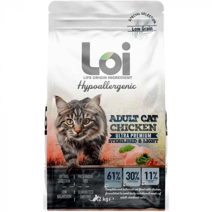 Loi Kısırlaştırılmış Tavuklu Kedi Maması 2 Kg