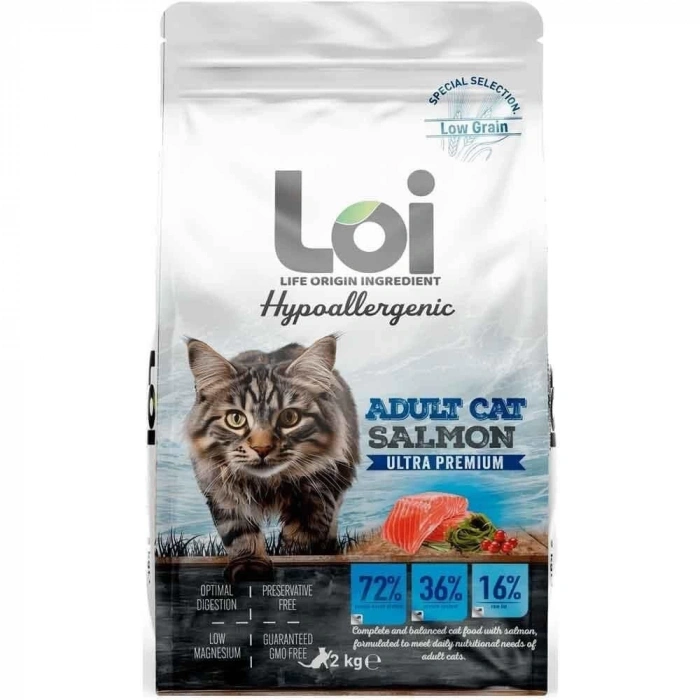 Loi Somonlu Yetişkin Kedi Maması 2 Kg