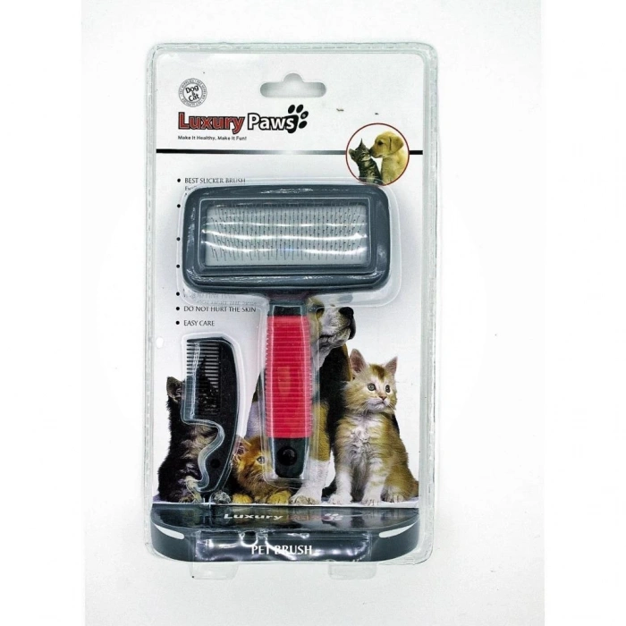 Luxury Paws Soft Saplı Fırça Temizleyici Taraklı Large 16 cm