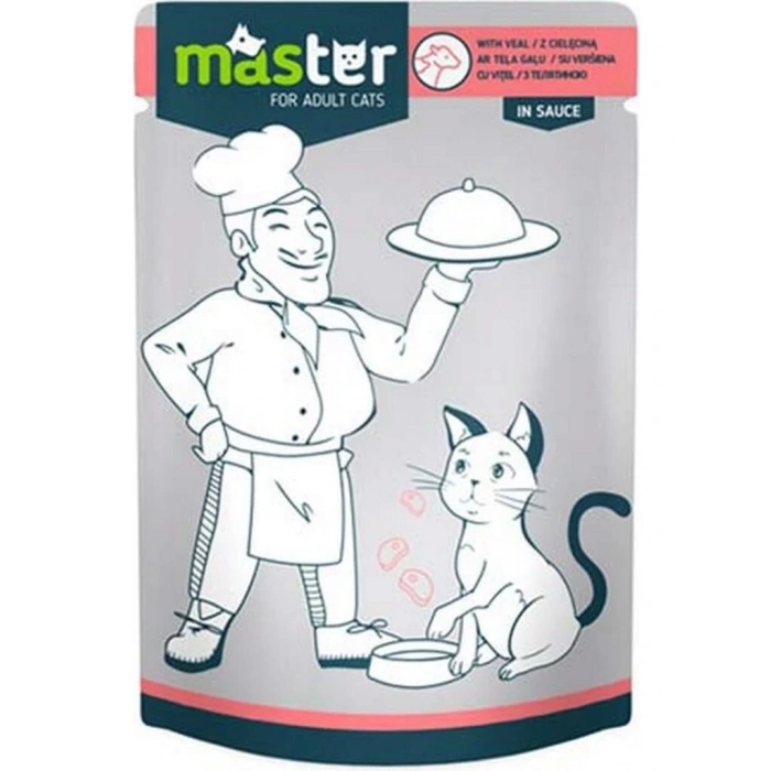 Master Pouch Dana Etli Yetişkin Kedi Konservesi 80gr