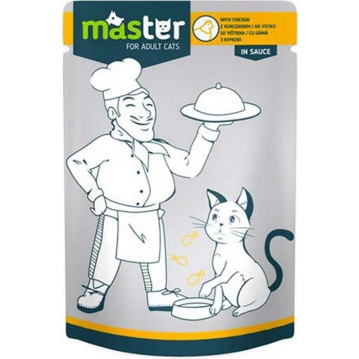 Master Pouch Tavuk Etli Yetişkin Kedi Konservesi 80gr