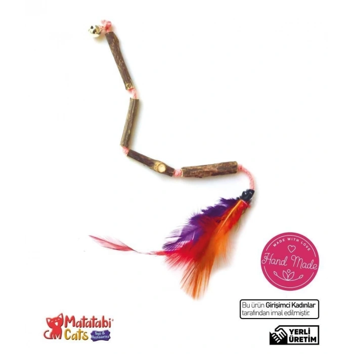 Matatabi Cats İpli Tüylü Çubuk Kedi Oyuncağı
