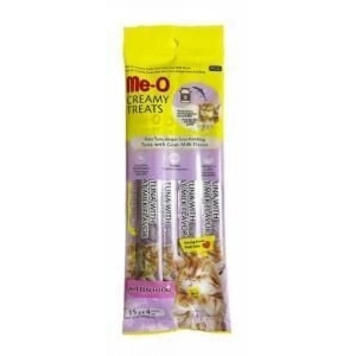 Me-O Creamy Treats Kitten Ton Balığı ve Keçi Sütlü Yavru Kedi Ödülü 4x15gr