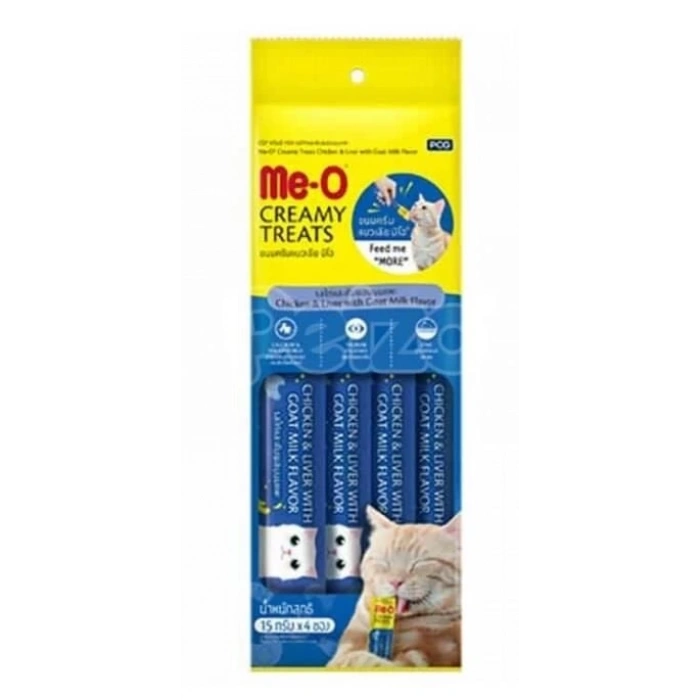 Me-o Tavuk ve Ciğer Keçi Sütlü Kedi Ödül 60 gr