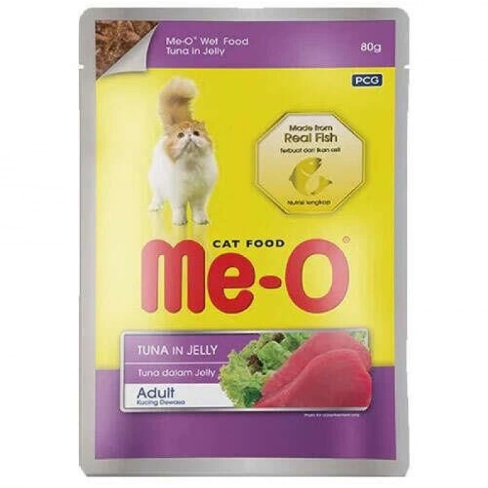 Meo Pouch Adult Ton Balıklı Jöleli Yetişkin Kedi Konservesi 80 Gr
