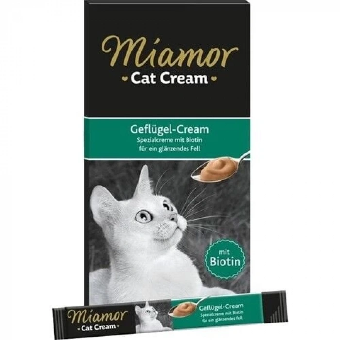 Miamor Cream Kümes Hayvanı Ve Biyotin Kedi Ödülü 6x15 Gr