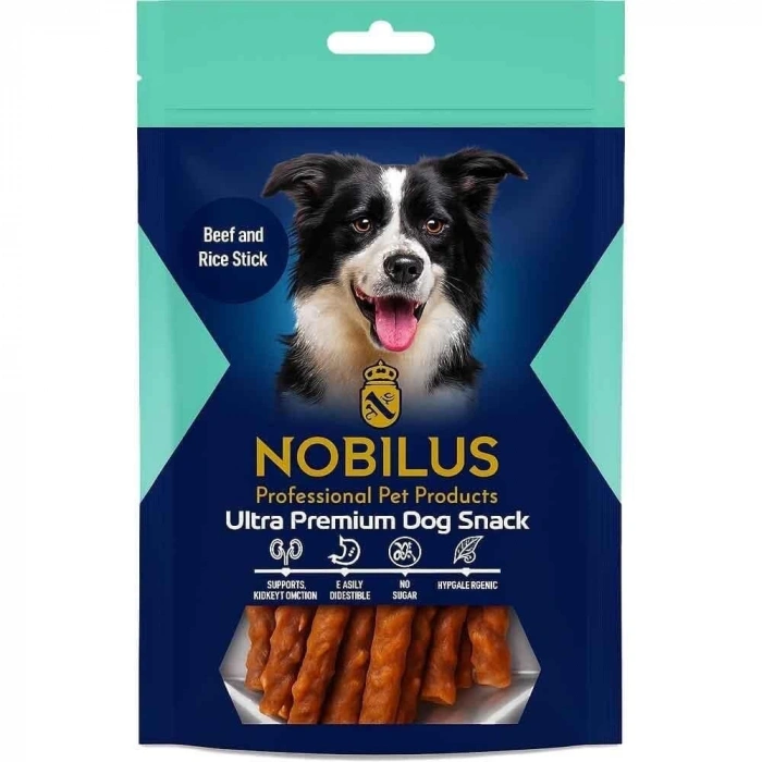 Nobilus Köpek Ödül Maması Biftekli Çubuklar 80 Gr