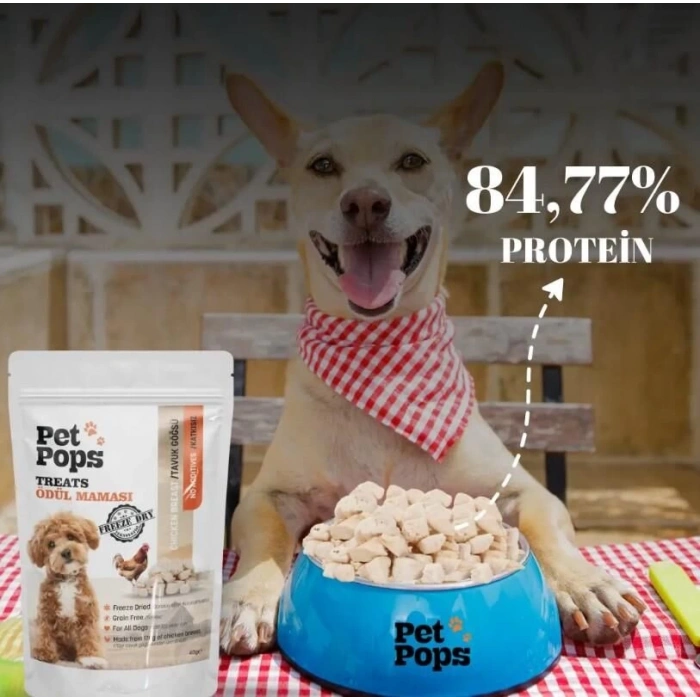 Pet Pops Freeze-Dried Tavuk Göğsü Köpek Ödülü 40 Gr