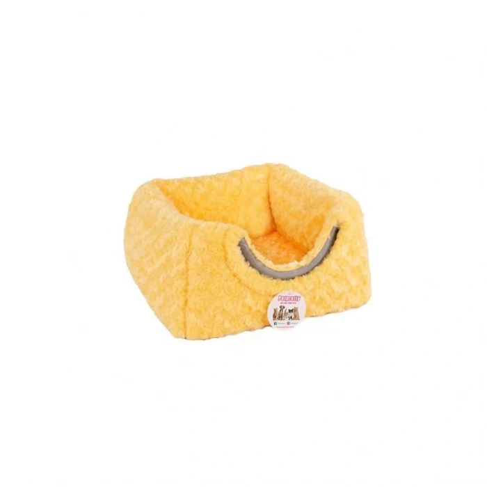 PetPretty Üç Fonksiyonlu Peluş Yuva Sarı