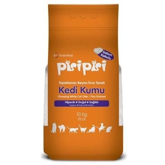 Pisi Pisi Sabun Kokulu Kedi Kumu 10 KG - İNCE