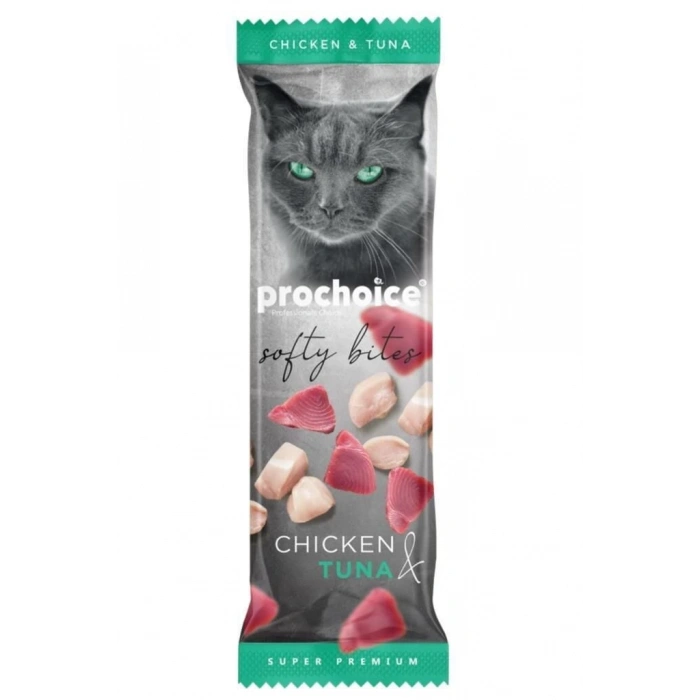 Prochoice Softy Bites Tavuk&Ton Balığı İçeren Kediler İçin Yumuşak Atıştırmalık 10gr