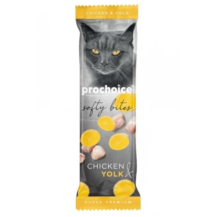 Prochoice Softy Bites Tavuk&Yumurta Sarısı İçeren Kediler İçin Yumuşak Atıştırmalık 10gr