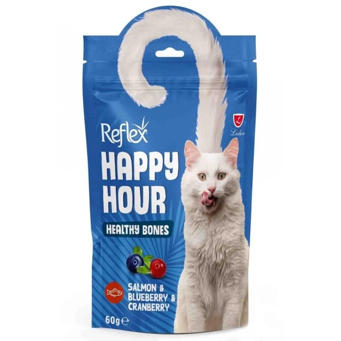 Reflex Happy Hour Somon ve Yaban Mersinli Kedi Ödül Maması 60 Gr