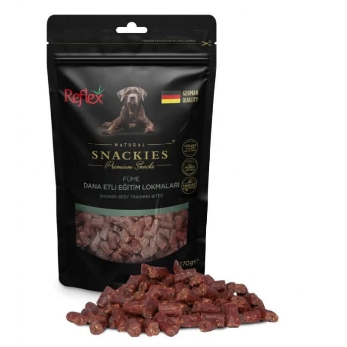 Reflex Snackies Füme Dana Etli Köpek Eğitim Lokmaları 170 Gr