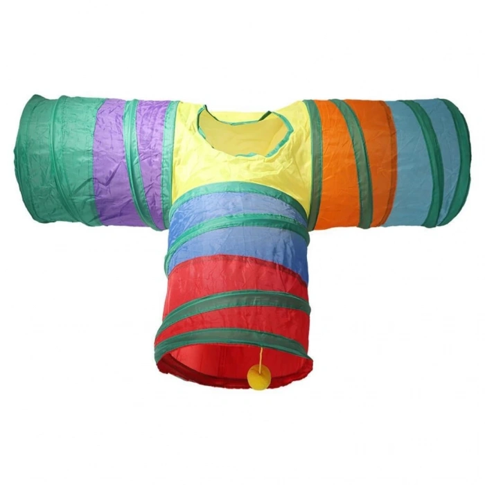 Renkli Kedi Tüneli T Şeklinde