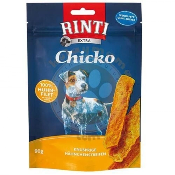 Rinti Chicko Huhn-Filet Tavuklu Tamamlayıcı Mama ve Köpek Ödül Şeritleri 90 Gr