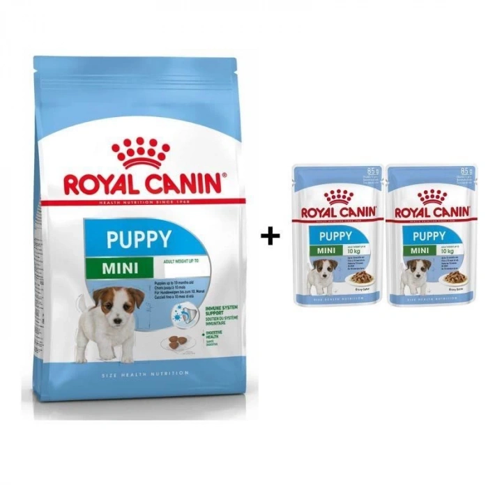 Royal Canin Mini Puppy Yavru Köpek Maması 2 kg + 2 Adet Yaş Mama Hediye