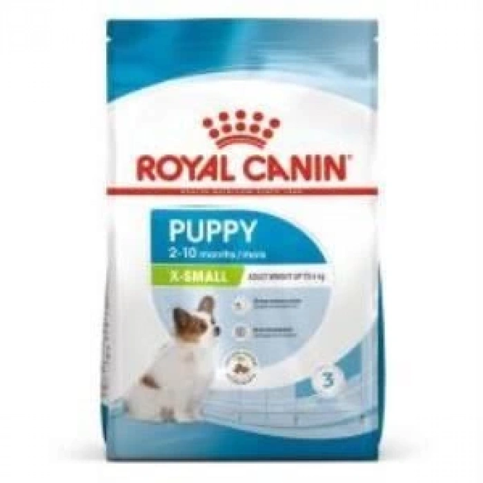 Royal Canin X-Small Puppy Küçük Irk Yavru Köpek Maması 3 Kg + 2 Adet Yaş Mama Hediye