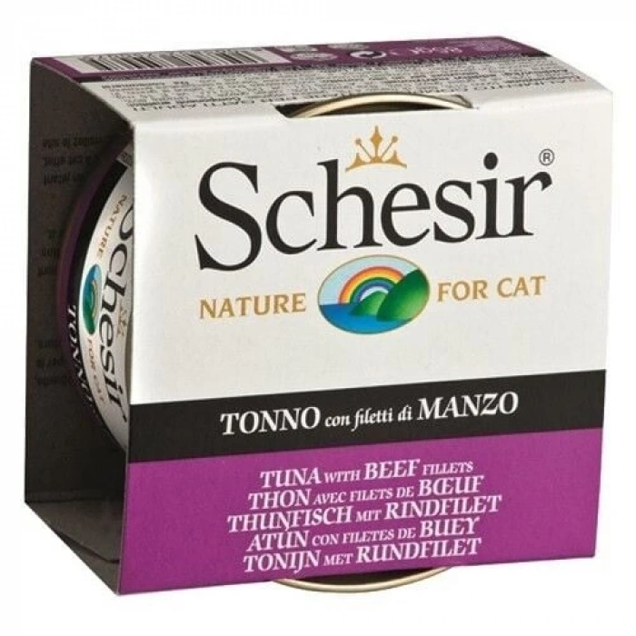 Schesir Ton Balıklı ve Kırmızı Etli Jöleli Kedi Konservesi 85 Gr