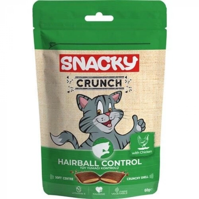 Snacky Crunch Hairball Control Kedi Ödülü Tavuklu 60 Gr