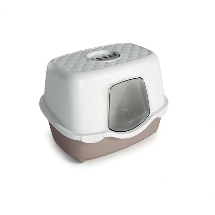 Stefanplast Tres Chic Beyaz/Gri Kedi Tuvaleti 56x39x39 Cm