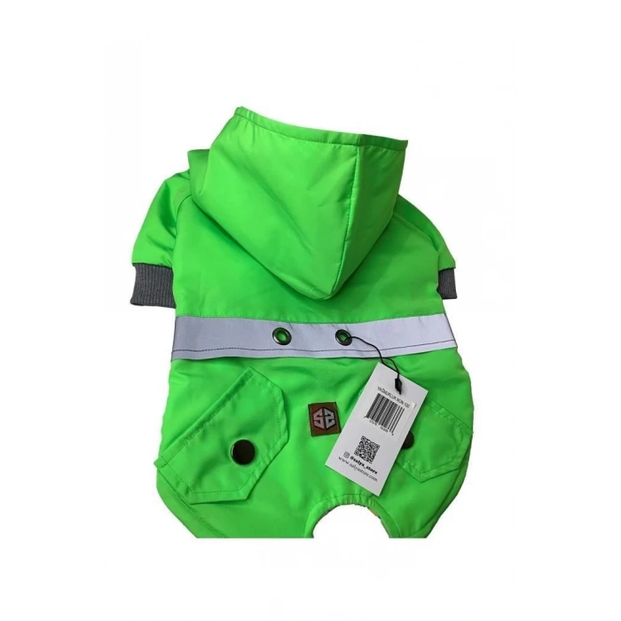 Su Geçirmez Yeşil Yağmurluk Köpek Kıyafeti