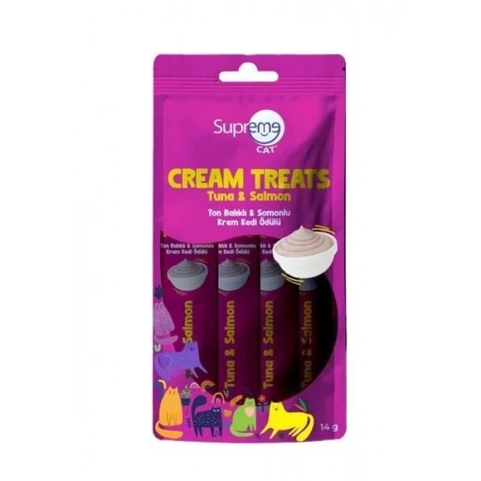 Supreme Cat Ton Balıklı ve Somonlu Likit Kedi Ödül Maması 4x14 gr