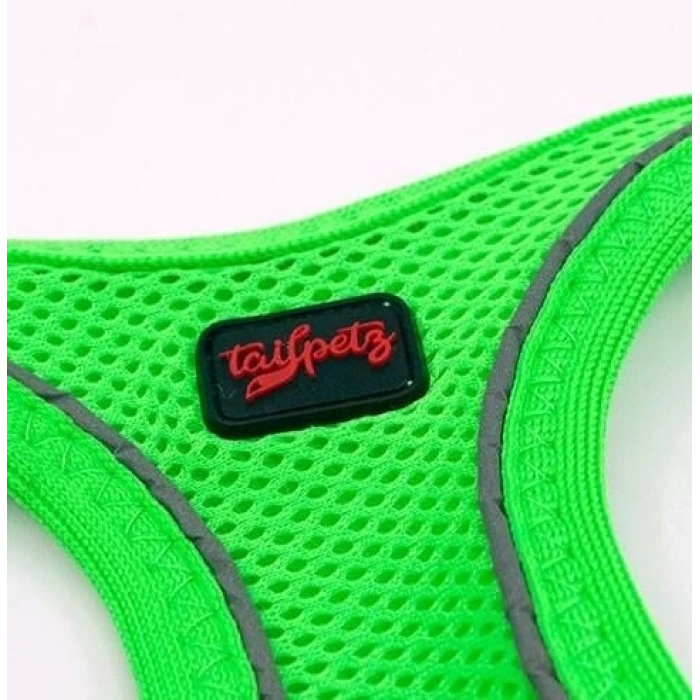 Tailpetz Air Mesh Harness Göğüs Tasması Neon Yeşil Small