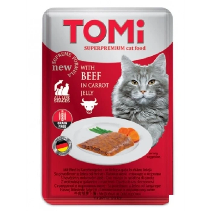 Tomi Pate Dana Etli ve Havuçlu Yetiskin Kedi Konservesi 100 Gr